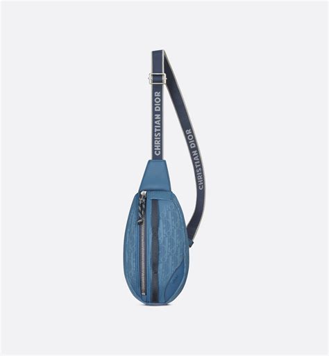 Mini Dior Scarab Bag Blue Dior Oblique Parley Ocean Plastic® 